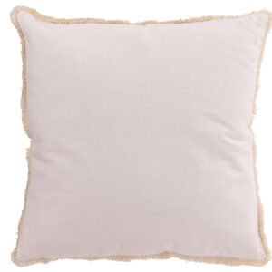 Coussin Flocon de neige en coton blanc/beige