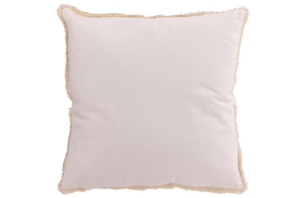 Coussin Flocon de neige en coton blanc/beige