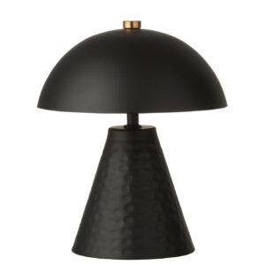 Lampe de table champignon en fer noir