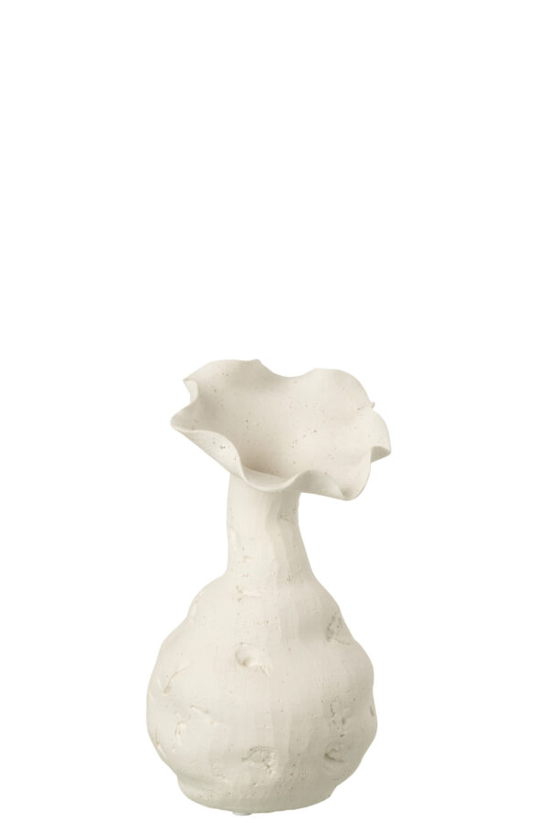 Vase en céramique blanc petit Helix – Image 3