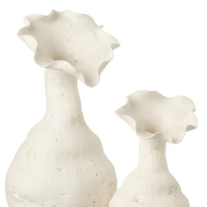 Vase en céramique blanc grand Helix