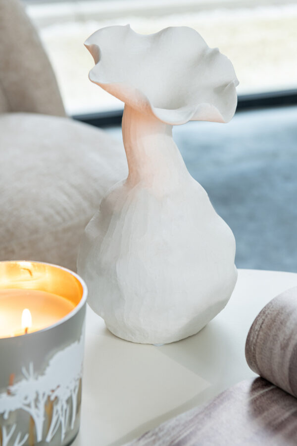 Vase en céramique blanc grand Helix – Image 3